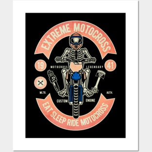 eat sleep ride motorcross Posters and Art